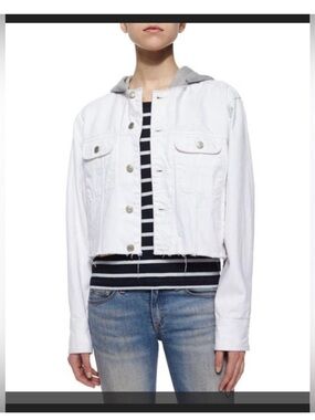 Rag and bone jean jacket with hoodie